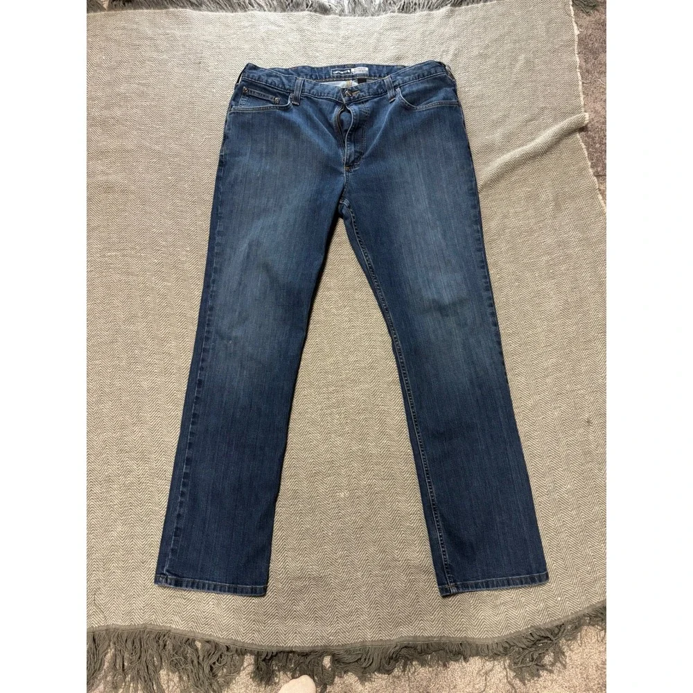 Carhartt‎ Relaxed Fit Blue Denim Jeans Mens 38x34 Straight Leg Workwear